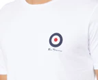 Ben Sherman Men's Chest Target Tee / T-Shirt / Tshirt - White