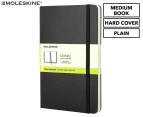 Moleskine Classic Medium Plain Hard Cover Notebook - Black