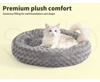 Pet Bed Dog Cat Nest Calming Donut Mat Soft Plush Kennel Cave Deep Sleeping XXL
