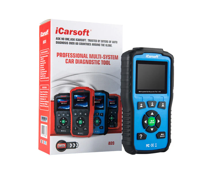 iCarsoft i820 OBDII Car Engine Diagnostic Scan Tool OBD2 Reader Blue