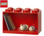 LEGO 8-Knob Stackable Brick Shelf - Red