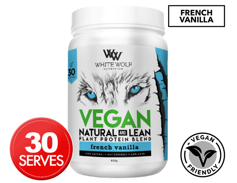 White Wolf Lean Vegan Protein Blend French Vanilla 900g / 30 Serves