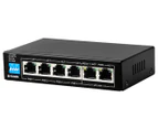 D-Link 6-Port PoE Switch w/ 4 Long Reach 250m PoE Ports & 2 Uplink Ports