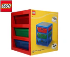 LEGO® 3-Drawer Storage Rack - Red