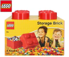 LEGO® 4-Knob Storage Brick - Red