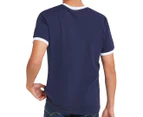 Fila Men's Classic Ringer Tee / T-Shirt / Tshirt - New Navy