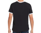 Fila Men's Classic Ringer Tee / T-Shirt / Tshirt - Black