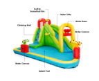 Inflatable Water Slide Jumping Castle Bouncer House Splash Pool Toy Outdoor Playground with Double Water Cannon w/Blower