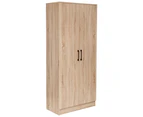 Multi-Purpose Broom Cupboard 2 Door - Light Sonoma Oak