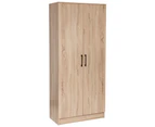 Multi-Purpose Broom Cupboard 2 Door - Light Sonoma Oak