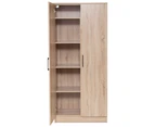 Multi-Purpose Broom Cupboard 2 Door - Light Sonoma Oak