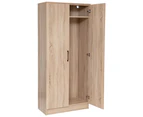 Multi-Purpose Broom Cupboard 2 Door - Light Sonoma Oak