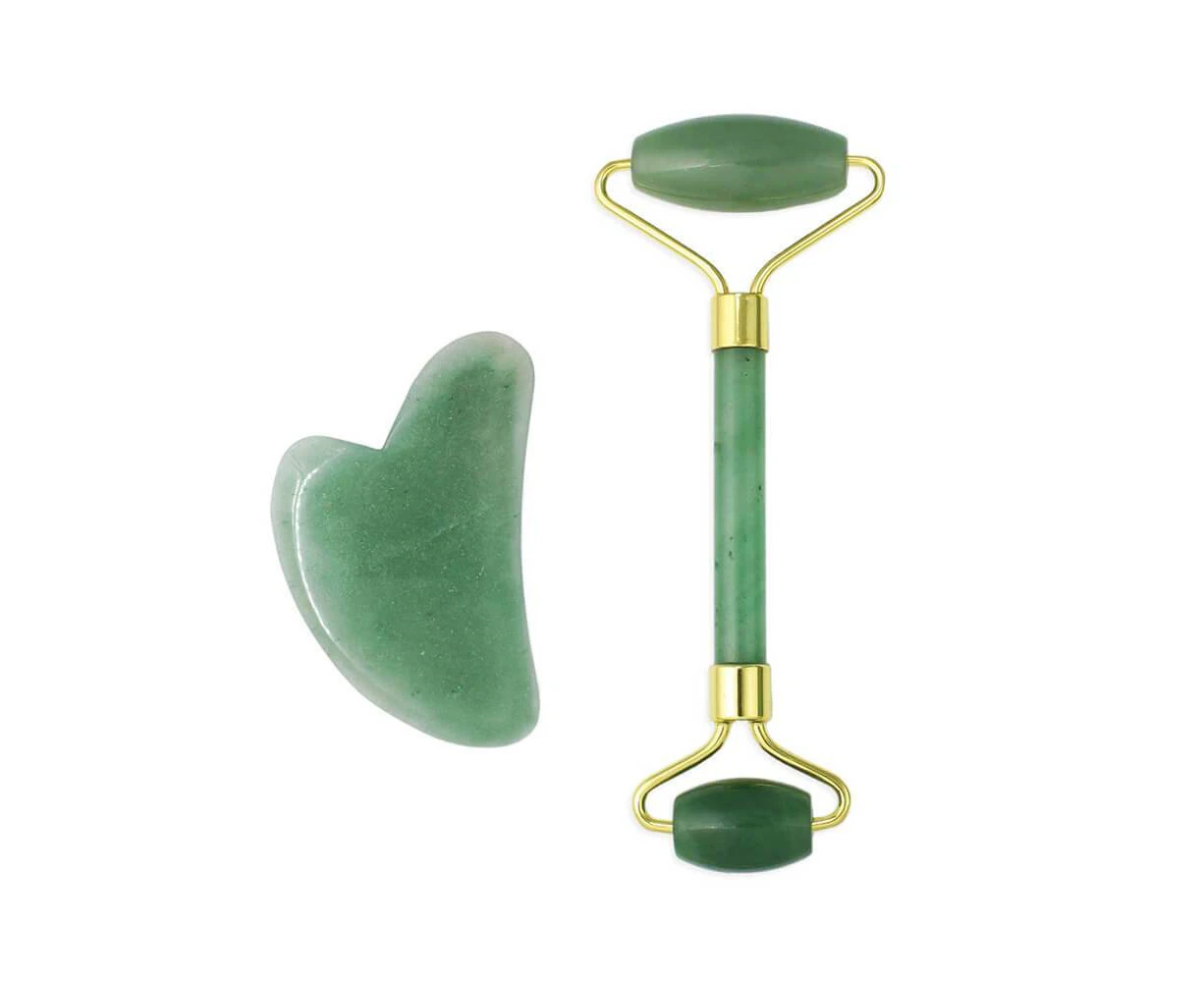 Dr. Pen Vibrant Facial Jade Roller and Gua Sha Duo Kit