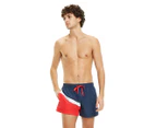 Tommy Hilfiger Swimwear Men's Short Leg Colour Block Drawstring Boardshorts - Black Iris