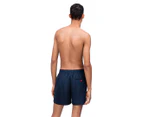 Tommy Hilfiger Swimwear Men's Medium Leg Stripe Drawstring Boardshorts - Navy Blazer