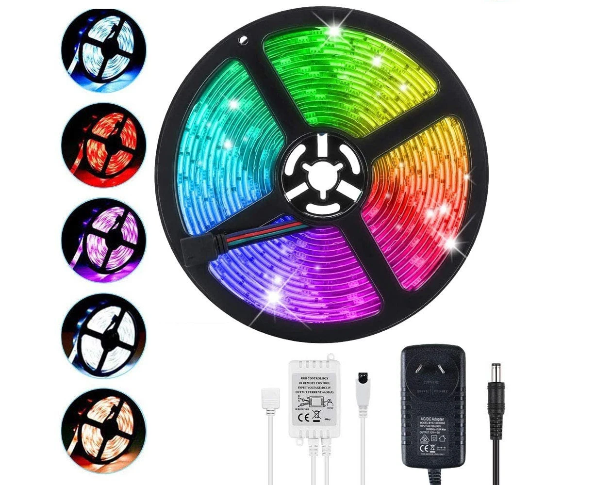 Bluetooth Control 5M LED Strip Lights RGB IP65 Waterproof