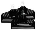 Ortega Home Velvet Hangers 24-Pack - Black