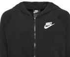 Nike Sportswear Girls' Full Zip Jersey Hoodie - Black