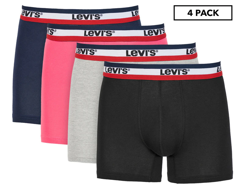 Levi's Men's Stretch Boxer Briefs 4-Pack - Pink Multi