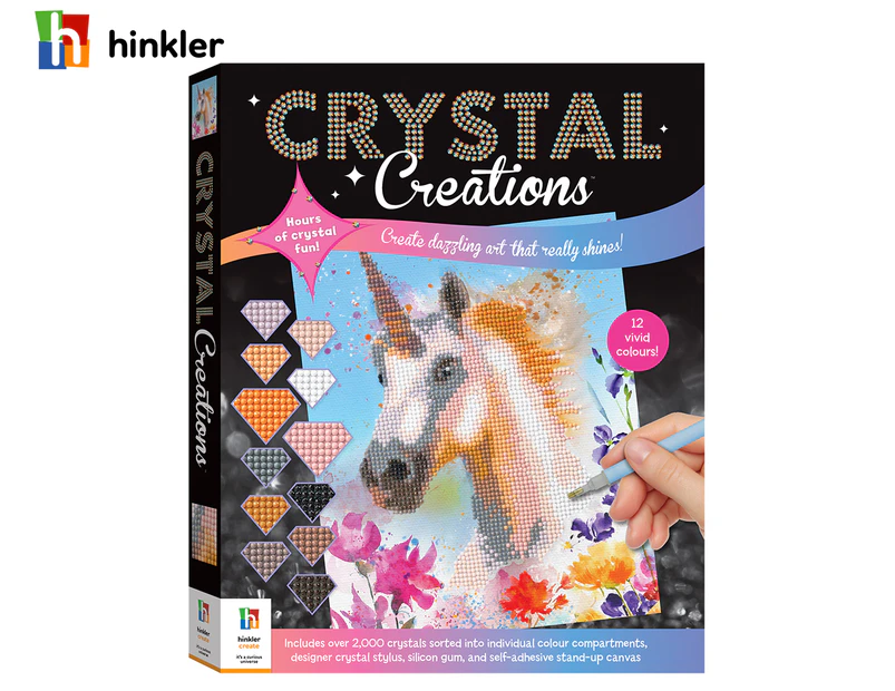 Hinkler Crystal Creations Craft Canvas Kit - Unicorn