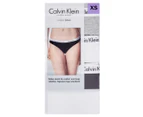 Calvin Klein Women's Carousel Bikini Briefs 3-Pack - Black/White/Grey Heather