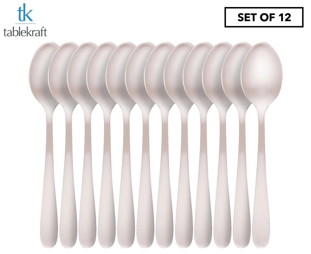 Set of 12 Tablekraft Luxor Teaspoon - Silver