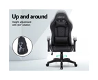 Artiss Neon LED Gaming Office Chair Black