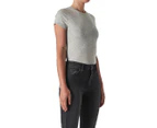 NEUW Women's Slim Tee / T-Shirt / Tshirt - Grey Marle
