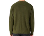 NEUW Men's Syngle Linen Blend Knit Sweater - Military
