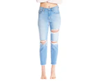 NEUW Women's Lexi High Slim Straight Jeans - Emile Battu