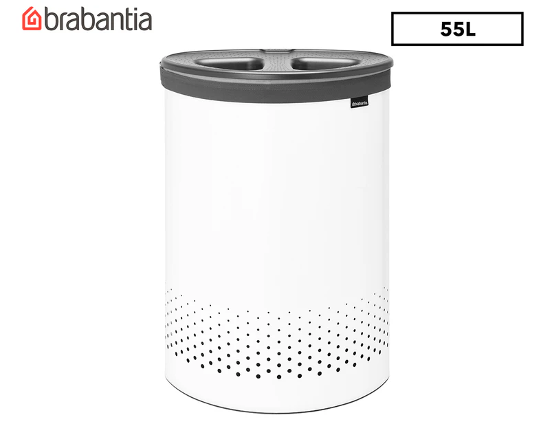 Brabantia 55L Laundry Bin Selector - White/Grey