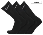 Nike Unisex Everyday Cotton Cushioned Crew Socks 3-Pack - Black