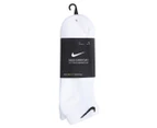 Nike Unisex Everyday Cotton Cushioned Low Socks 3-Pack - White