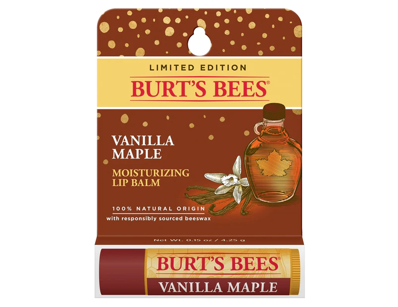 Burt's Bees Moisturizing Lip Balm Vanilla Maple 4.25g