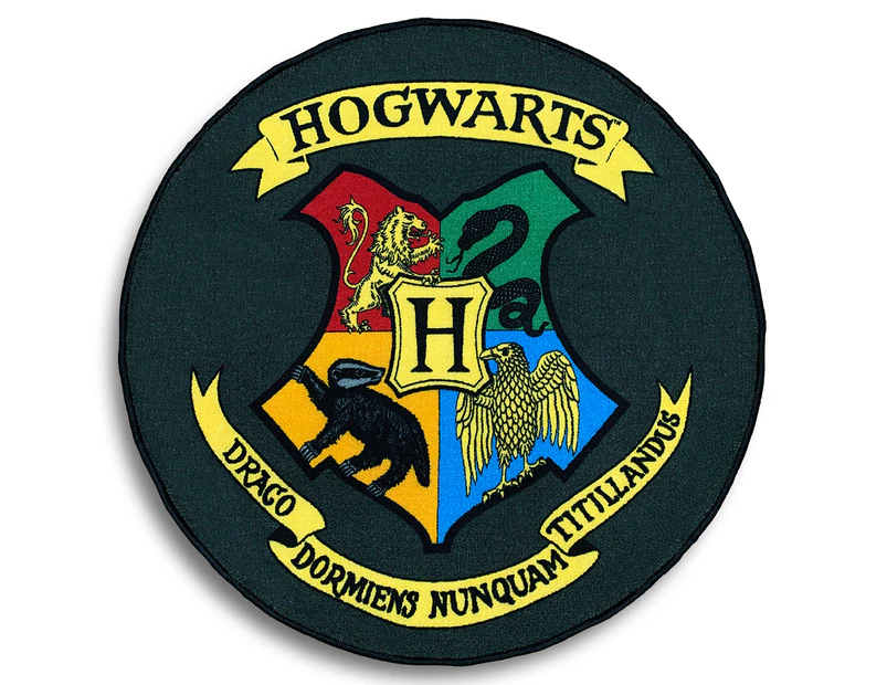 Harry Potter 100x100cm Hogwarts Shield Mat - Multi