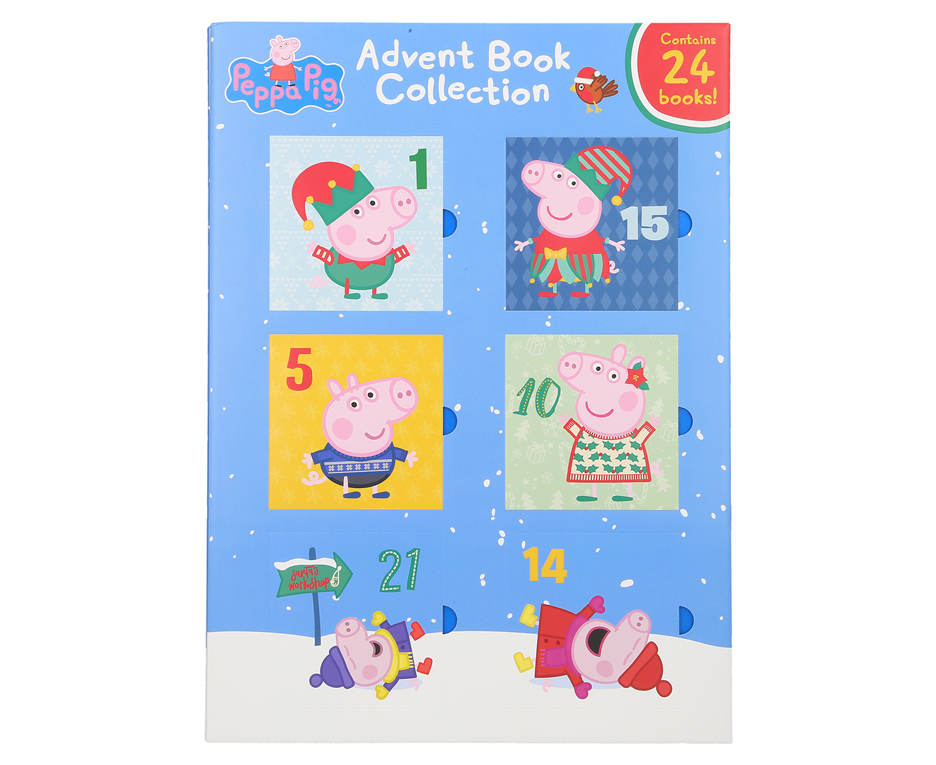 Opening Peppa Pig Advent Calendar Book Collection 2022 - 24 books