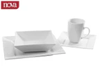 Nova 16-Piece Square Wave Dinner Set -  White