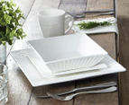 Nova 16-Piece Square Wave Dinner Set -  White