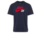 Nike SB Men's Logo Tee / T-Shirt / Tshirt - Midnight Navy