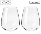 Set of 2 Krosno 500mL Duet Stemless Wine Glasses