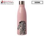 Maxwell & Williams Pete Cromer Wildlife Zebra Double Wall Insulated Bottle 500mL