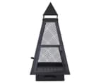 Charmate Pyramid Shape Charcoal Fire Pit - Black 2