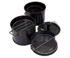 Charmate Barrel Shape Charcoal Grill 4-in-1 Smoker and BBQ