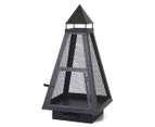 Charmate Pyramid Shape Charcoal Fire Pit - Black