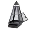 Charmate Pyramid Shape Charcoal Fire Pit - Black 5