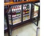 Husky 190L Double Glass Door Outdoor Bar Fridge/Drinks Chiller in Black