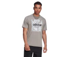 Adidas Men's Camougflage Box Tee / T-Shirt / Tshirt - Dark Dove Grey