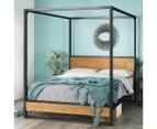 Zinus Ironline Metal & Wood Canopy Bed Frame 2