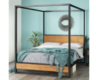 Zinus Ironline Metal & Wood Canopy Bed Frame