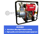 4" Diesel Water Transfer Pump 10 Hp 4 Inch Electric Start High Flow Irrigation